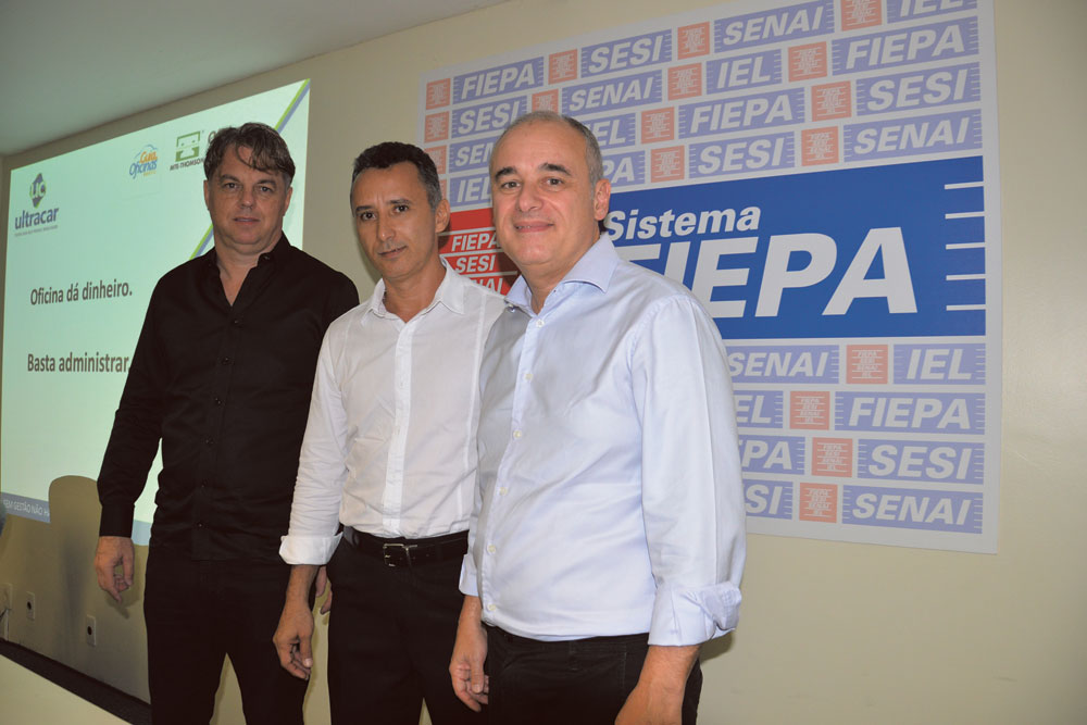  Fábio Moraes, consultor de oficinas, André Fontes, Presidente Sindirepa-PA e Sérgio Alvarenga, do Sindirepa Nacional